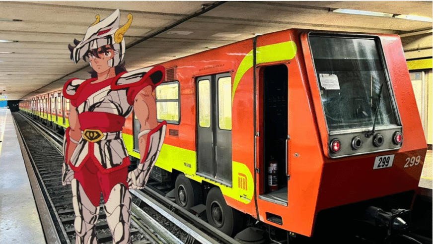 ¡Los Caballeros del Zodiaco invaden el Metro de CDMX!
