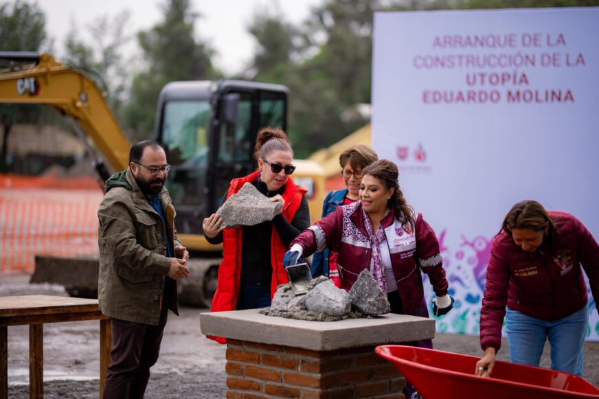 Primera piedra de la Utopía Eduardo Molina: un oasis de deporte, arte y cuidados en CDMX