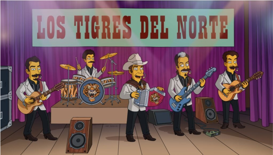 Los Tigres del Norte llegan a Los Simpson con un nuevo corrido