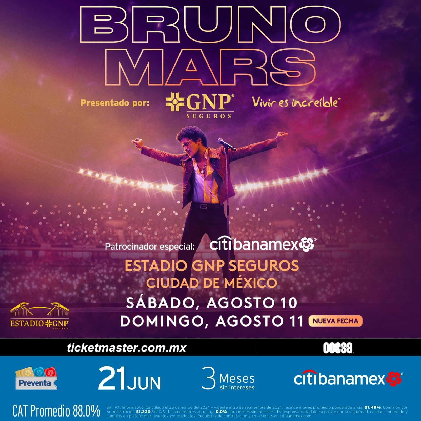 ¡Confirmado! Bruno Mars dará conciertos en México: Fechas, boletos y ...