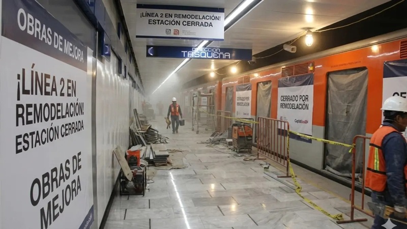 Metro de la CDMX cierra diez estaciones de Línea 2 por remodelación