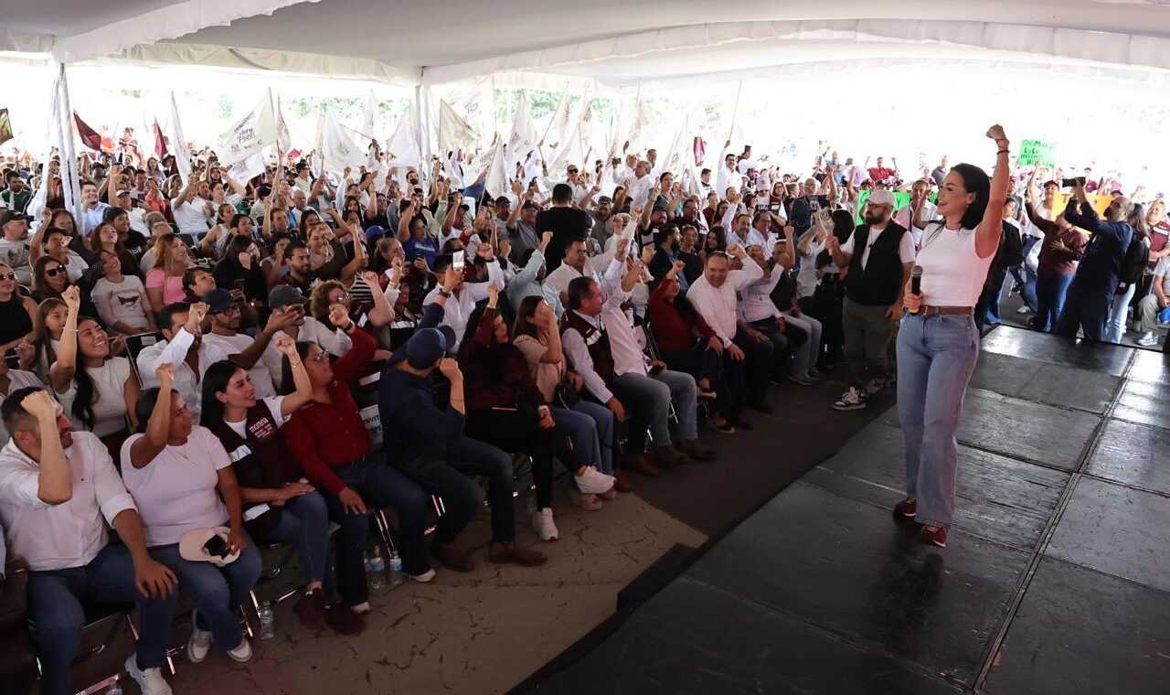Asamblea multitudinaria de Morena en apoyo a Claudia Sheinbaum y a la soberanía nacional