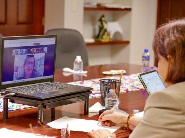 Reunión de trabajo del Tribunal de Disciplina Judicial con participación virtual de representantes de la Barra Mexicana de Abogados.
