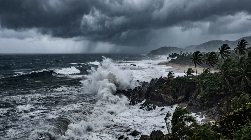 Oleaje en una costa como imagen de contexto sobre disponibilidad y gestión del agua